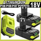 2PACK 3.6AH For Ryobi 18V Battery /charger One Plus High Capacity P109 Lithium. Fixed Price $49.00.