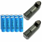 Ultrafire 14500 Battery 1800MAH 3.7V Rechargeable Cell / Smart Charger Usa Lot. Fixed Price $30.44.