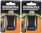 2X New Duracell Wall Charger W/usb Port - Lifetime Warranty In Package. Fixed Price $9.95.