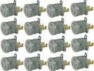 Pass & Seymour 210GCC75 1875W Gray Electric Polarized Grounding Adapters - 16 Pk. Fixed Price $32.90.