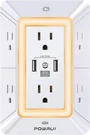 Fosmon C-10685 125VAC 15A 1200J 6-OUTLET Wall Tap Surge Protector With Usb.... Fixed Price $24.09.