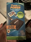 New Rayovac 7 Hour Power Charger W/ 4 Aa Batteries, Micro-usb & Apple Cord. Fixed Price $10.00.