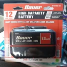 Bauer 20V 12.0 Ah High Capacity Lithium-ion Battery 2109C-B, Usb: 193175454553. Fixed Price $69.99.