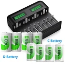 Ebl C, D Size Rechargeable Batteries 1.2V Nimh / Battery Charger Lot. Fixed Price $17.79.