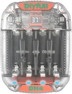 Dlyfull 4 Bay Aaa Battery Charger With Temperature Monitoring, Transparent. Fixed Price $19.15.