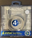Nautica Urban 4FT Braided Gray Usb-c To 65WATTS Hyper Charge Cable * CB500. Fixed Price $29.88.