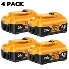 4PACK For Dewalt Volt Max Xr 6.0AH Lithium Ion Battery DCB204 DCB206. Fixed Price $49.99.