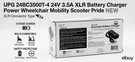 Upg 24V 3.5A Sla Battery Charger 24BC3500T-4 71699 For Wheelchair Scooter Xlr Ne. Fixed Price $65.00.