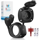 Mictuning Ac Port Plug 15A 20" Extension Cord Spring-load Cover W/ 2" Hole Saw. Fixed Price $32.39.