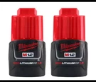 Milwaukee M12 Redlithium Cp 1.5AH 12V Lithium-ion Compact Battery (2-PACK). Fixed Price $42.50.