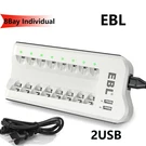 Ebl Aaa Individual Charger For Rechargeable Batteries Ni-mh Ni-cd Usb. Fixed Price $14.79.