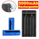 2PCS Li-ion Battery 3000MAH Rechargeable Cell +double Charger Set For Flashlight. Fixed Price $13.99.