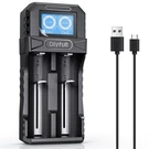 Dlyfull 18650 Battery Charger 2 Bay, Lcd Display Lithium Gray. Fixed Price $25.69.
