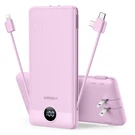 Veger Portable Charger With Built-in Ac Plug And Cables, All One Purple. Fixed Price $42.10.