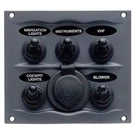 Marinco Waterproof Panel 5-SWITCH 12V Grey #900-5WPS. Fixed Price $119.73.