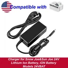 Charger For Snow Joe&sun Lithium Ion Battery, Models 24VBAT. Fixed Price $13.88.