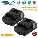 2PCS 18V 4.0AH Li-ion Battery For Hitachi 330139 330557 BSL1830 BSL1825 BSL1815X. Fixed Price $55.90.