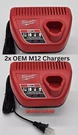 Pack Genuine Milwaukee M12 2X Lithium-ion Battery Chargers 48-59-2401 Oem. Fixed Price $21.98.