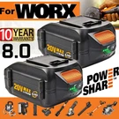 2PACK 8.0AH For Worx 20V 8AH Max Extend Lithium-ion Battery WA3525 WA3575 WA3520. Fixed Price $46.99.