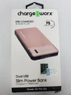 New Charge Worx Dual Usb Slim Power Bank 10,000MAH Rose Gold/black CX6861RG. Fixed Price $39.99.