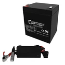 Mighty Max 12V 5AH Battery Compatible With Emergency Systems + 1AMP Charger. Fixed Price $34.99.