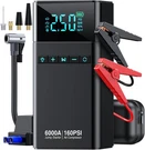 10-IN-1 Portable Car Battery Jump Starter With Air Compressor, 6000A 160PSI. Fixed Price $91.97.
