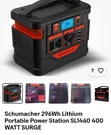 Schumacher SL1460 Lithium-ion Portable Power Generator 296WH 400W Usb 110V. Fixed Price $83.84.