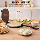 10" Cast Iron Tortilla Press Heavy Duty Roti Maker W/ Parchment Paper Silver. Fixed Price $46.99.