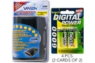 Universal Lcd Battery Charger + 4 Accupower Nimh Batteries (6000 Mah). Fixed Price $80.69.