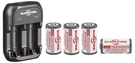 Surefire Rechargeable 123A Batteries (X2) And Charger SFLFP123-KIT. Fixed Price $55.99.