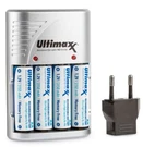 Ultimaxx 4 Aa 3150 Mah Nimh Rechargeable Batteries With Travel Charger Adapter. Fixed Price $10.95.