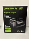 Greenworks 60V Li-ion 6A Rapid Charger W/ On-board Led Indicator #662910019 New. Fixed Price $49.99.