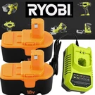 2PACK For Ryobi Plus Volt Ni-mh Battery P100 13022 ABP1801 P101 /charger. Fixed Price $30.99.