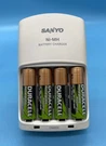 Sanyo Ni-mh Battery Charger #NC-MQN06V / & Aaa Used 4" X 3" Works. Fixed Price $24.95.