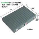 3.2V LIFEPO4 Battery Sinopoly SP-LFP-100AHB Lithium Iron Phosphate. Fixed Price $32.99.
