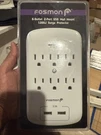 Fosmon C-10685 125VAC 15A 1200J 6-OUTLET Wall Tap Surge Protector Usb Ports. Fixed Price $10.99.