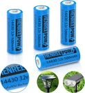Henreepow 14430 3.2V Rechargeable Solar Battery 500MAH LIFEPO4 Lithium Phosphate. Fixed Price $18.21.