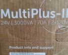 Victron PMP242305132 Multiplus-ii 24/3000/70-50 2X120V Inverter Charger. Fixed Price $1145.80.