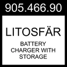 Ikea Litosfar Battery Charger With Storage Dark Blue 905.466.90. Fixed Price $58.99.