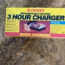 Vintage Eveready Rechargeable Battery 3 Hour Charger 1992 Tested Works. Fixed Price $13.19.