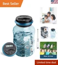 Innovative 1.8L Digital Coin Bank For Adults & Kids - Accurate Lcd Counter, Blue. Fixed Price $25.99.