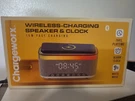 Chargeworx Wireless Charging Speaker Clock KH1017WH. Fixed Price $21.49.
