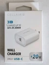 Cellairis 20W Wall Charger Single Usb-c White (040150089). Fixed Price $16.00.