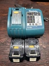 Makita DC18RA-T Fast Charger (2) 18V Lithium-ion Batteries. Fixed Price $47.99.