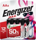 Energizer Aa Batteries, Max Double Battery Alkaline, 8 Count. Fixed Price $13.85.