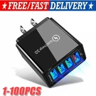4 Port Fast Quick Qc 3.0 Usb Hub Wall Home Charger Power Adapter Lot. Fixed Price $197.32.