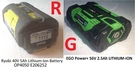 Ego Power+ 56V 2.5AH Or Ryobi 40V-5AH Pack, OP4050 E206252. Fixed Price $36.00.