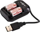 Surefire Rechargeable 123A Batteries (X2) And Charger SFLFP123-KIT. Fixed Price $49.00.