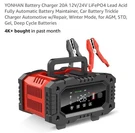 Yonhan 20A Automatic Battery Charger - 12V/24V LIFEPO4 & Lead Acid Maintainer. Fixed Price $64.88.