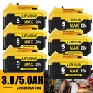 1--6 Pack For Dewalt Volt Max 5.0AH Lithium Ion Battery DCB206-2 DCB207. Fixed Price $109.99.